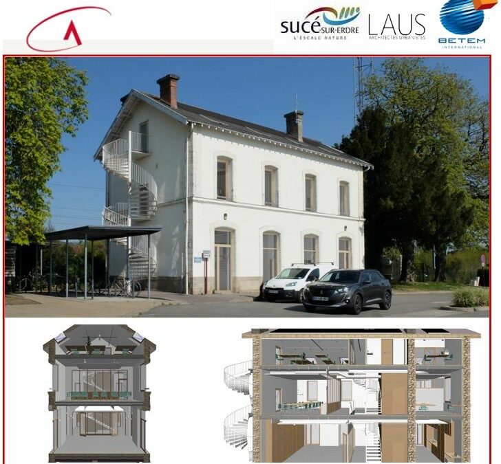 Réhabilitation de la maison de la gare en tiers-lieu pour la Ville de Sucé-sur-Erdre